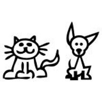 200x200 Stick Figure Dog Cat Pet Decal Pack