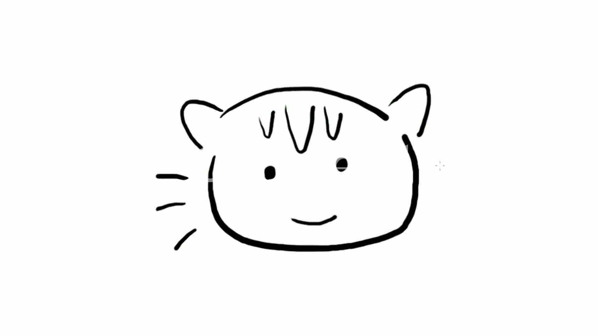 1920x1080 Drawing Of Cat,hand Painting Video Material,sketch Children