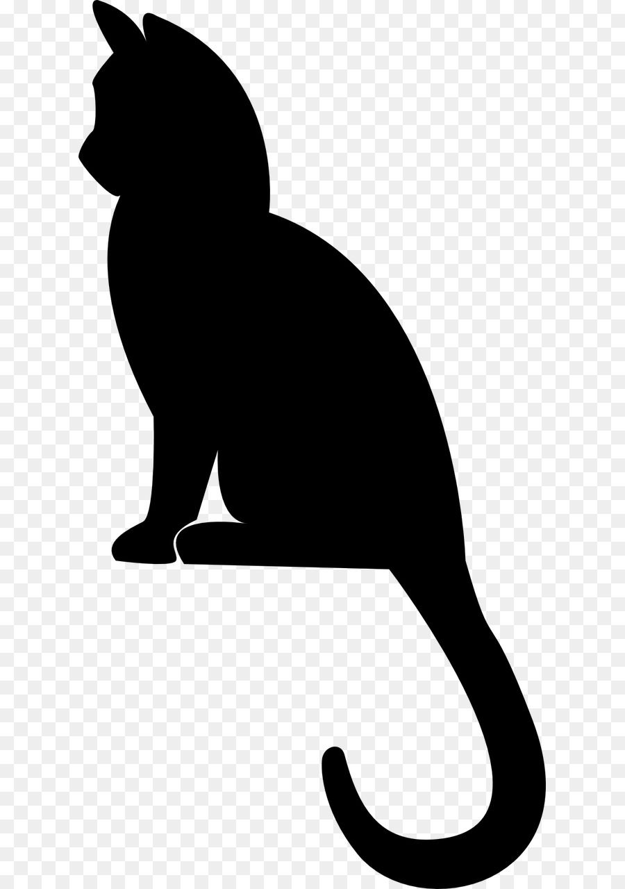 900x1280 Kitten, Silhouette, Drawing, Transparent Png Image Clipart Free