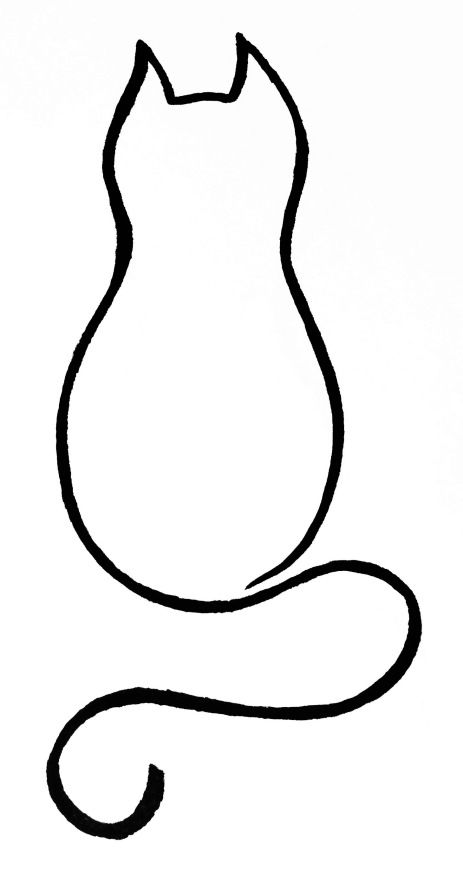 463x869 One Line Cat Tail Right Body Art Line Art Tattoos, Cat Face