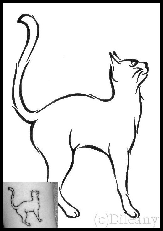520x736 Persian Cats Outlines Tattoos Ideas And Designs