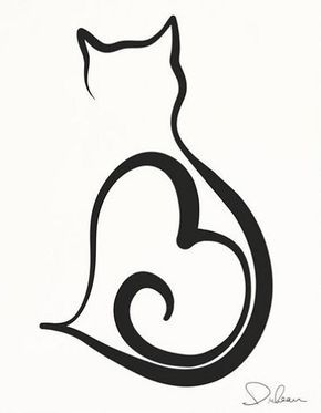 290x373 Cats Cat Tattoo, Cats, Drawings