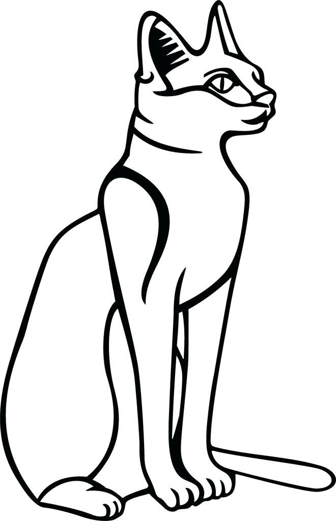 660x1024 Egyptian Cat Drawing