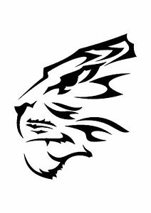 212x300 big cat tattoo stenciltemplate, micron mylar not thin stuff