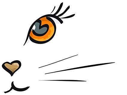 425x318 Art Painting Drawing Abstract Cat Kitten Face Whiskers