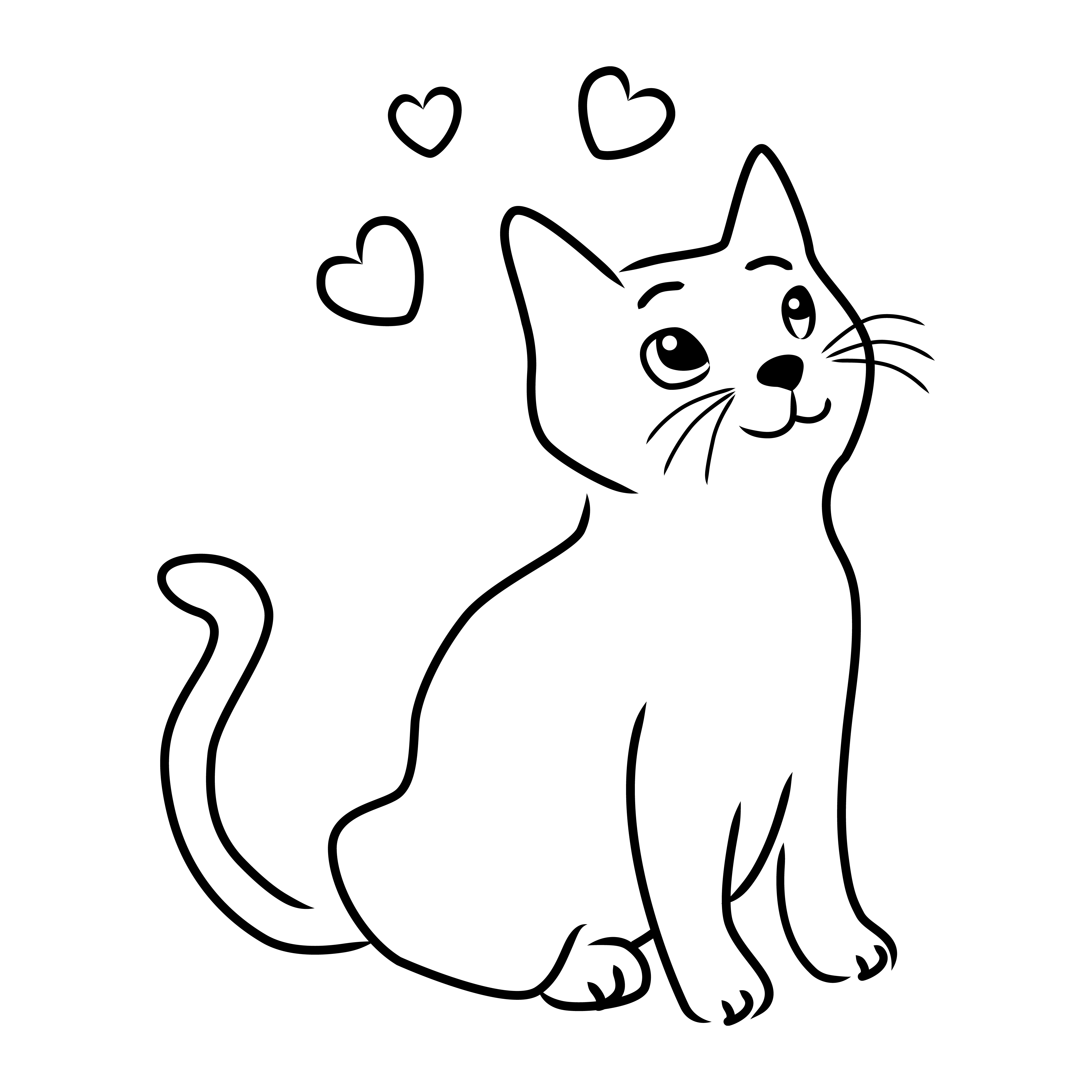 4300x4300 Good Collection Of Free Drawing Cats Download On Ui Ex