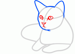 302x216 How To Draw A Cat Steps
