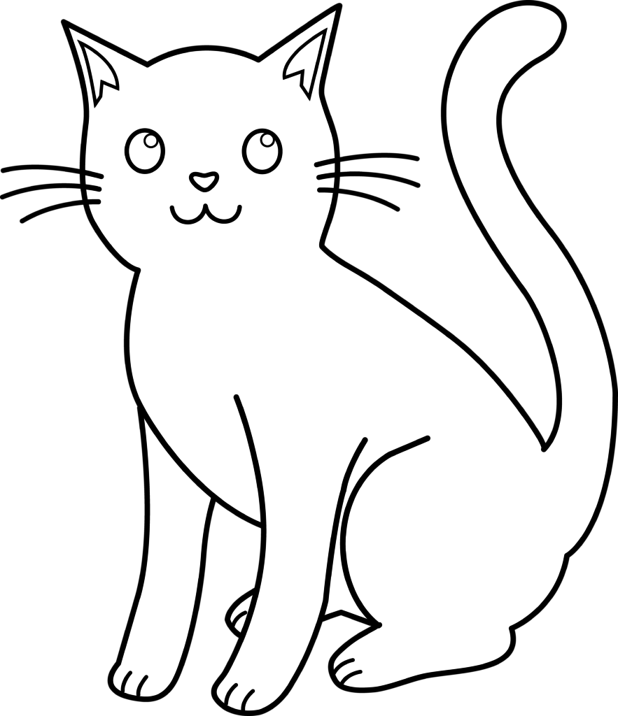 883x1024 Wings Lineart Siamese Cat For Free Download