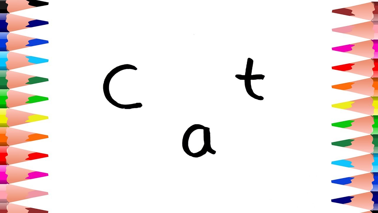 1280x720 hindi how to draw cat form cat word easy drawing step
