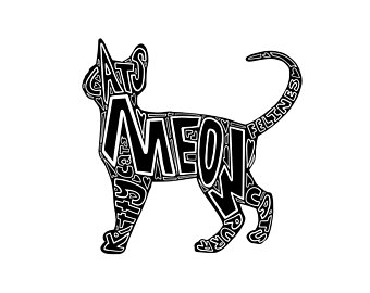 340x270 Cat Word Art Etsy