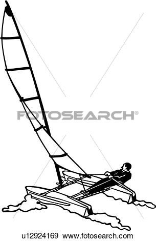 305x470 Boot, Katamaran, Segelboot, Segeln, Sport, Schiff, Clip Art