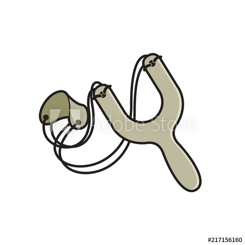 500x500 Toy Catapult Isolated On White Background Vector Drawing