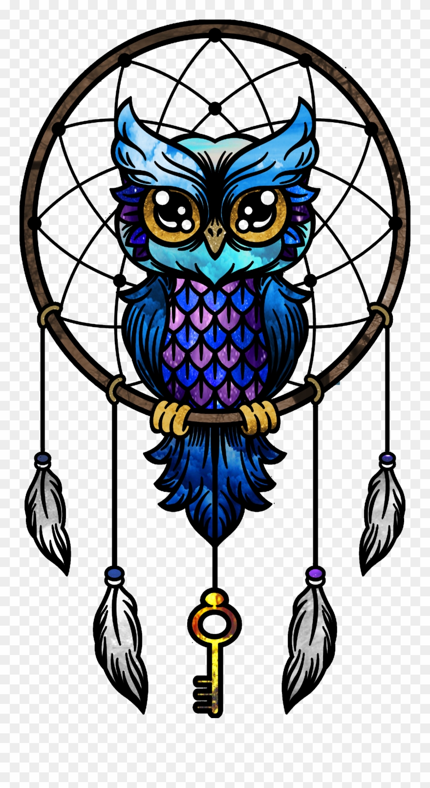 880x1612 Graphic Transparent Stock Colorful Drawing Dream Catcher