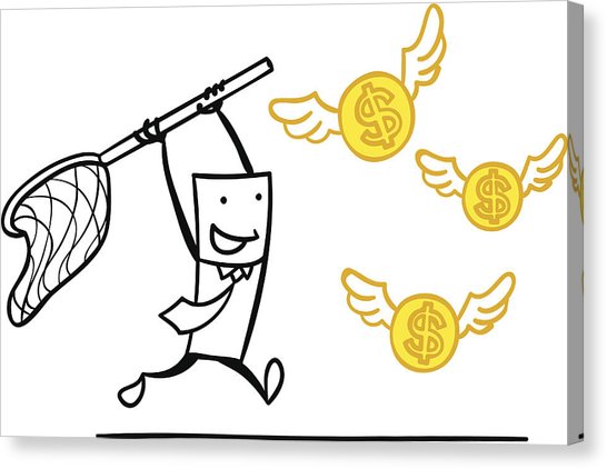 546x422 Cartoon Man Is Catching His Money