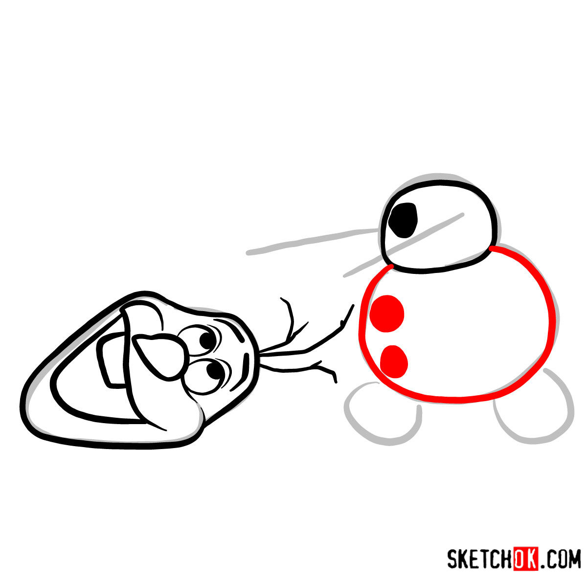 1200x1200 How To Draw Olaf Catching His Head