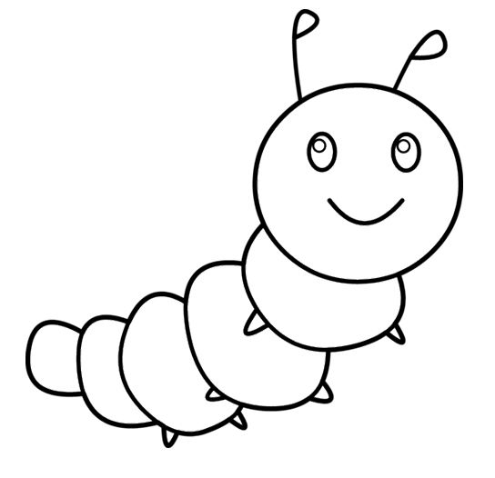 544x526 Drawing For Kids Caterpillar