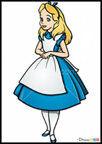 200x281 How To Draw Disney's Alice In Wonderland Cartoon Characters