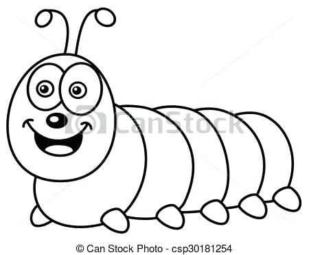 450x371 caterpillar line drawing smiling caterpillar for coloring very