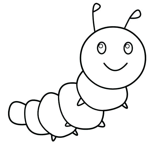 550x526 Pictures Of Caterpillars To Color Cartoon Caterpillar Colorful