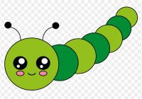 200x140 Vector Art Cartoon Cute Caterpillar Clipart Drawing