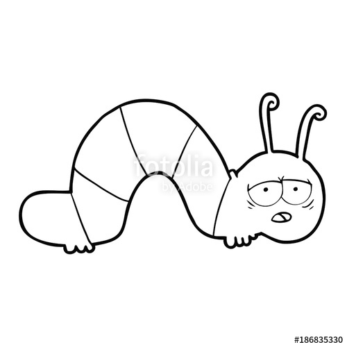 500x500 Cartoon Tired Caterpillar Stock Image And Royalty Free Vector