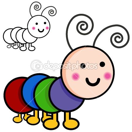450x450 Caterpillar Cartoon Bugs Fence Painting Ideas Cartoon Drawings