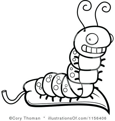 400x420 caterpillar line drawing authentic looking drawing