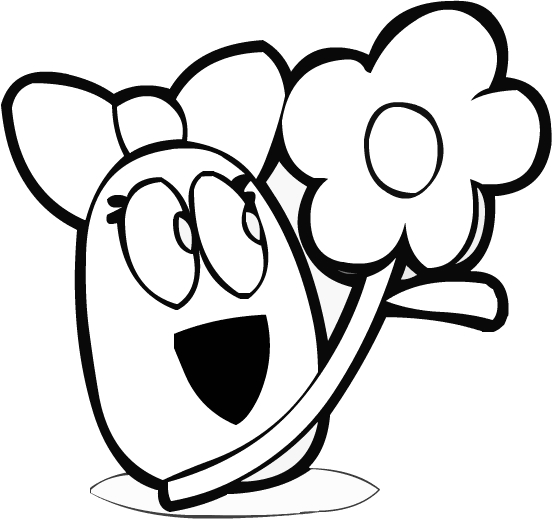 553x520 Drawing Caterpillar And The Flower Coloring Page