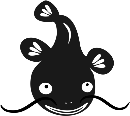 516x459 Download Blue Catfish Cartoon Drawing Silhouette