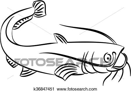 450x315 Catfish Drawing