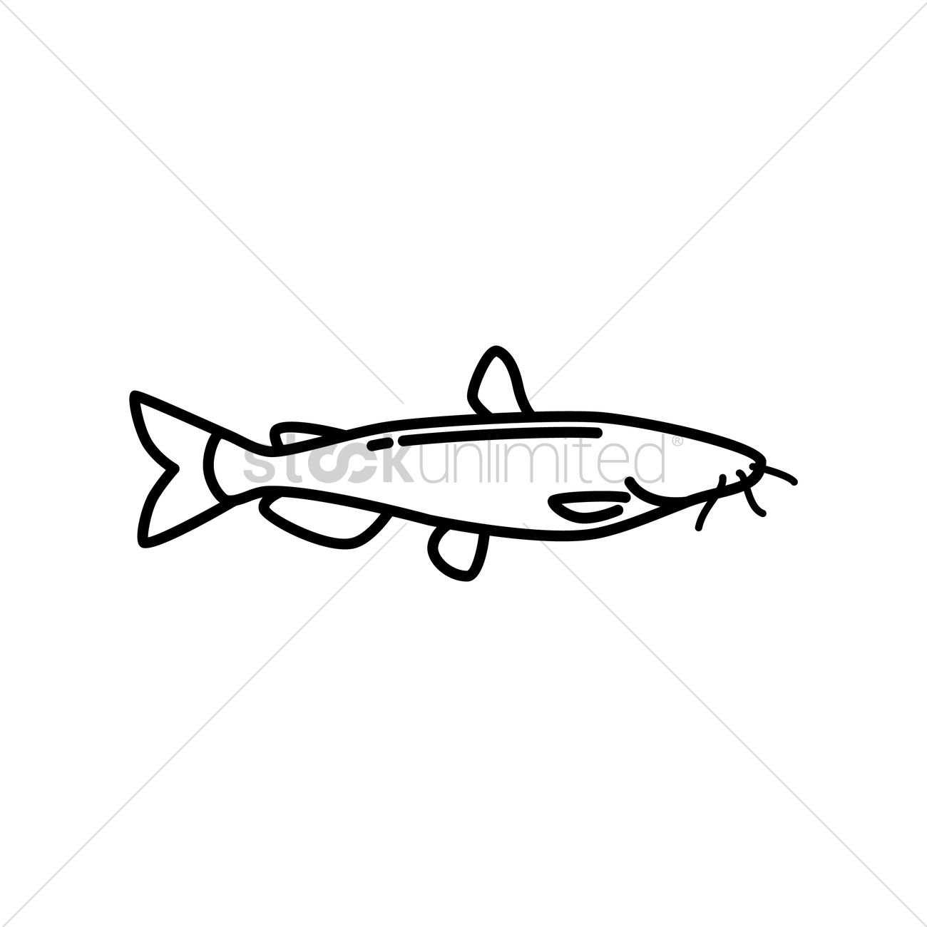 1300x1300 Catfish Vector Image