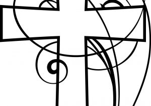 300x210 Black And White Cross Drawings Catholic Cross Drawing