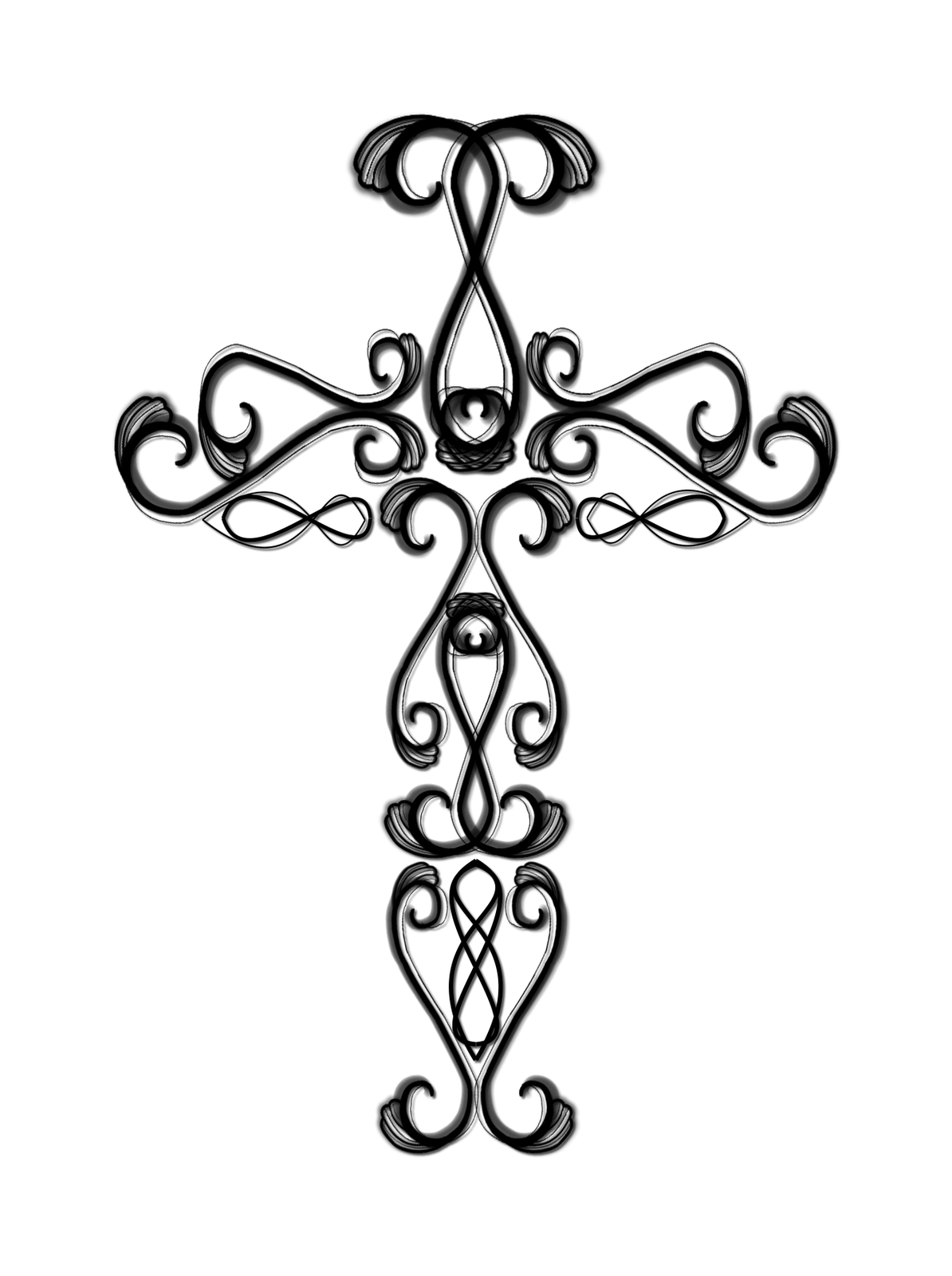 1194x1600 Catholic Cross Drawing