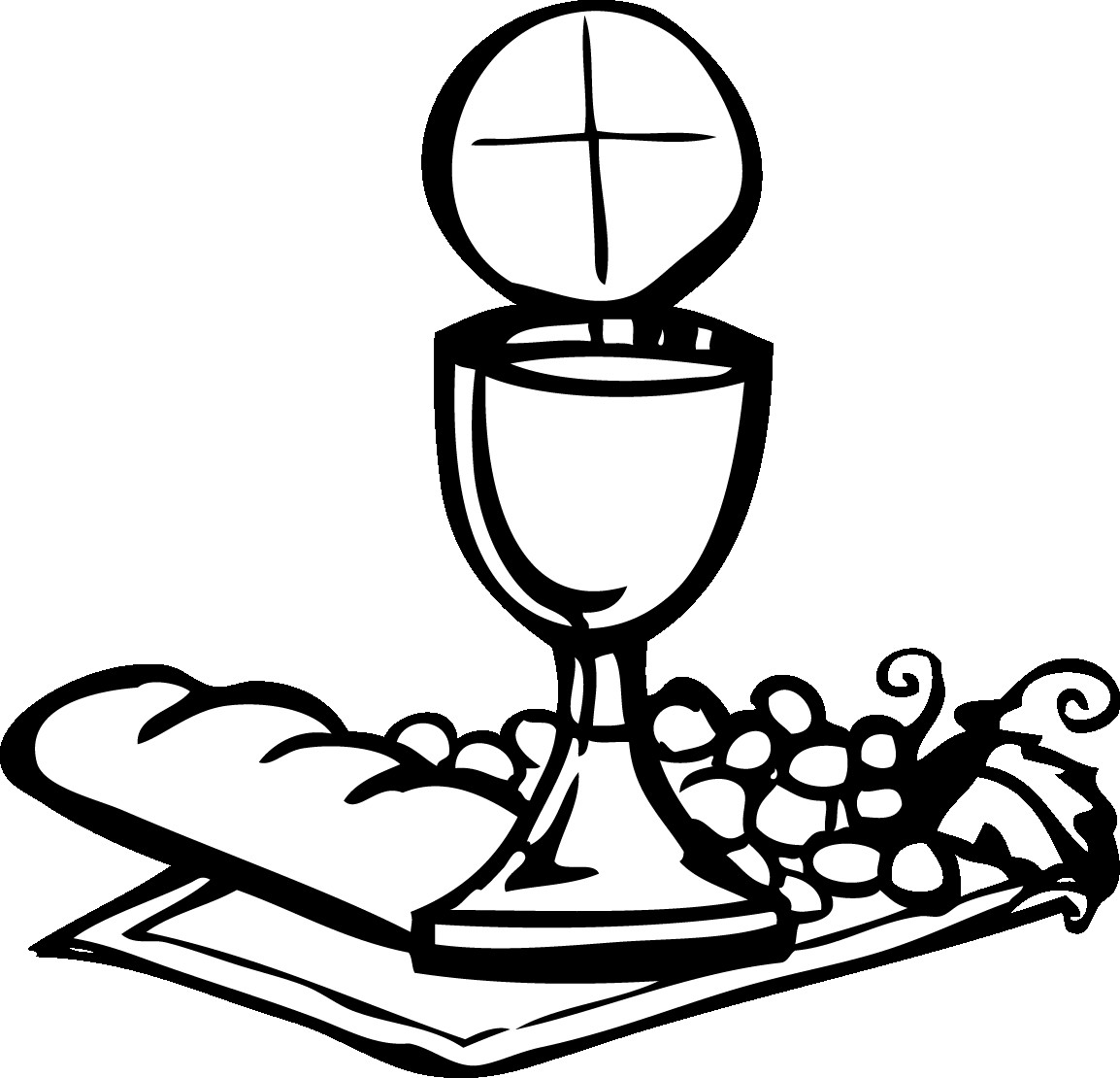 1154x1110 Catholic First Communion Cross Clip Art With Communion