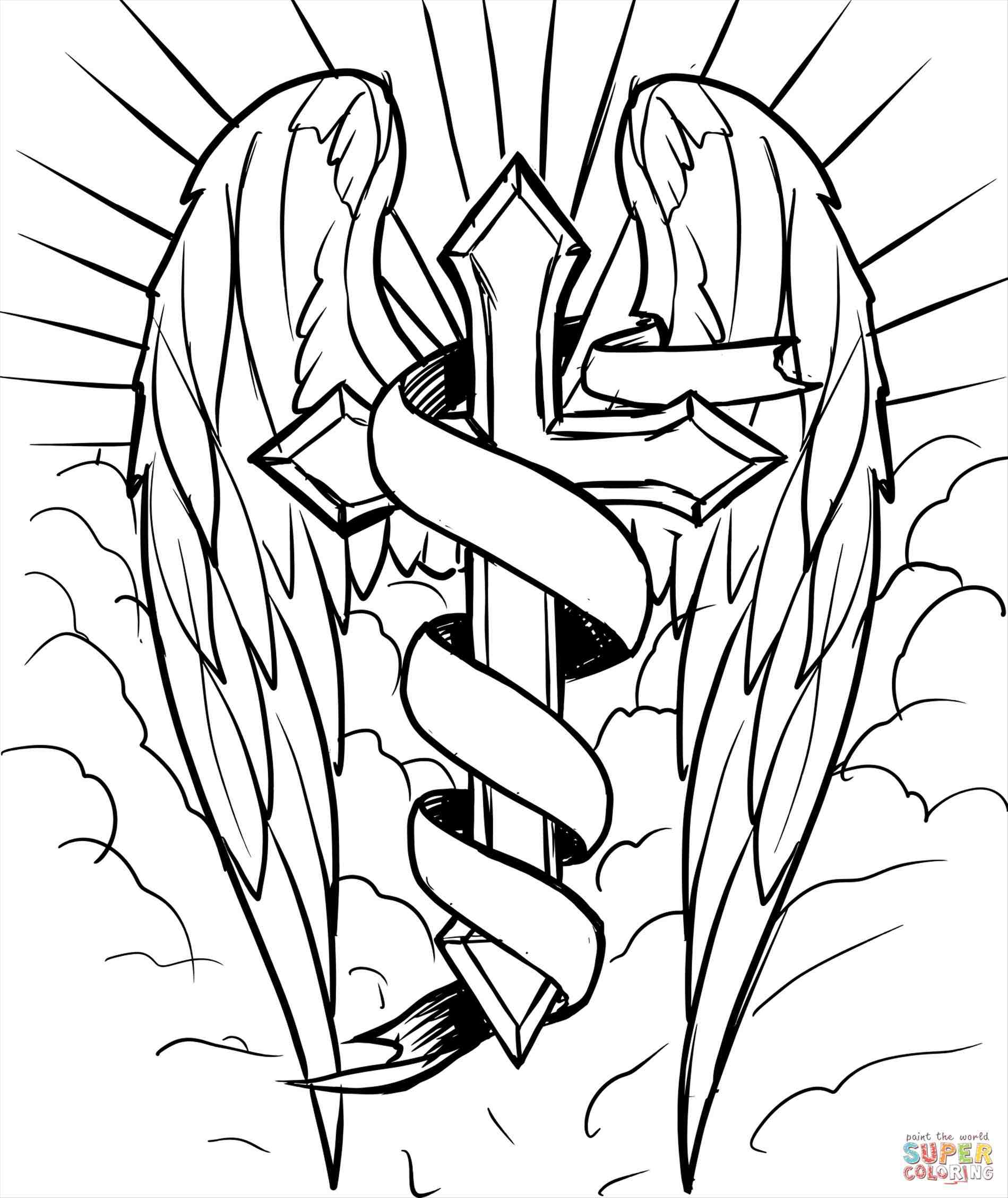 1899x2256 Cool Drawings Of Cross With Wings