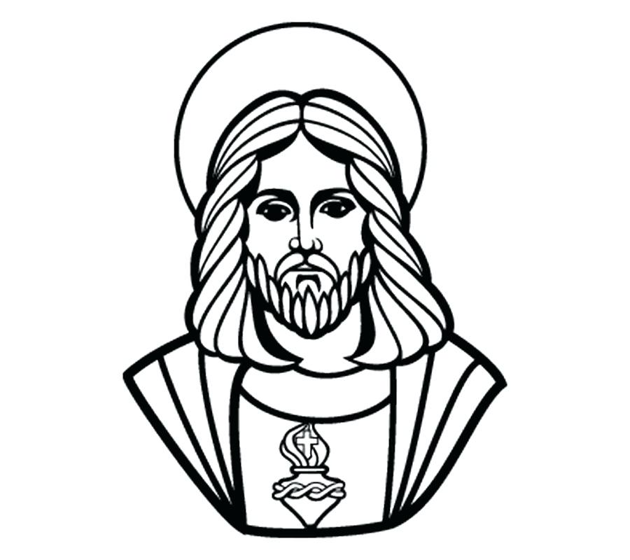 900x800 Black And White Drawings Of Jesus Christ Pic Line Drawing Catholic