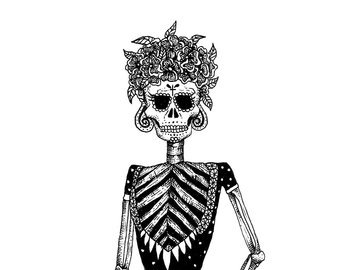 340x270 Catrina Drawing Etsy