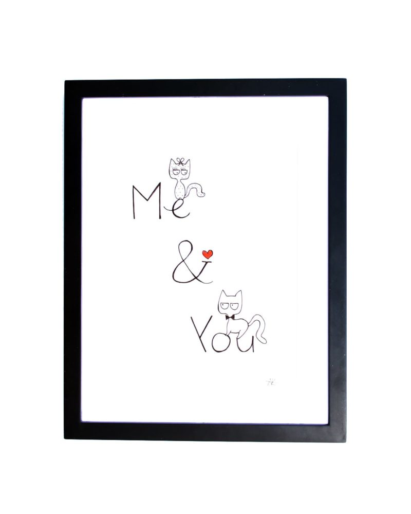 800x1000 Drawing Handmade Cats In Love, Me You, Woman Art And Cat