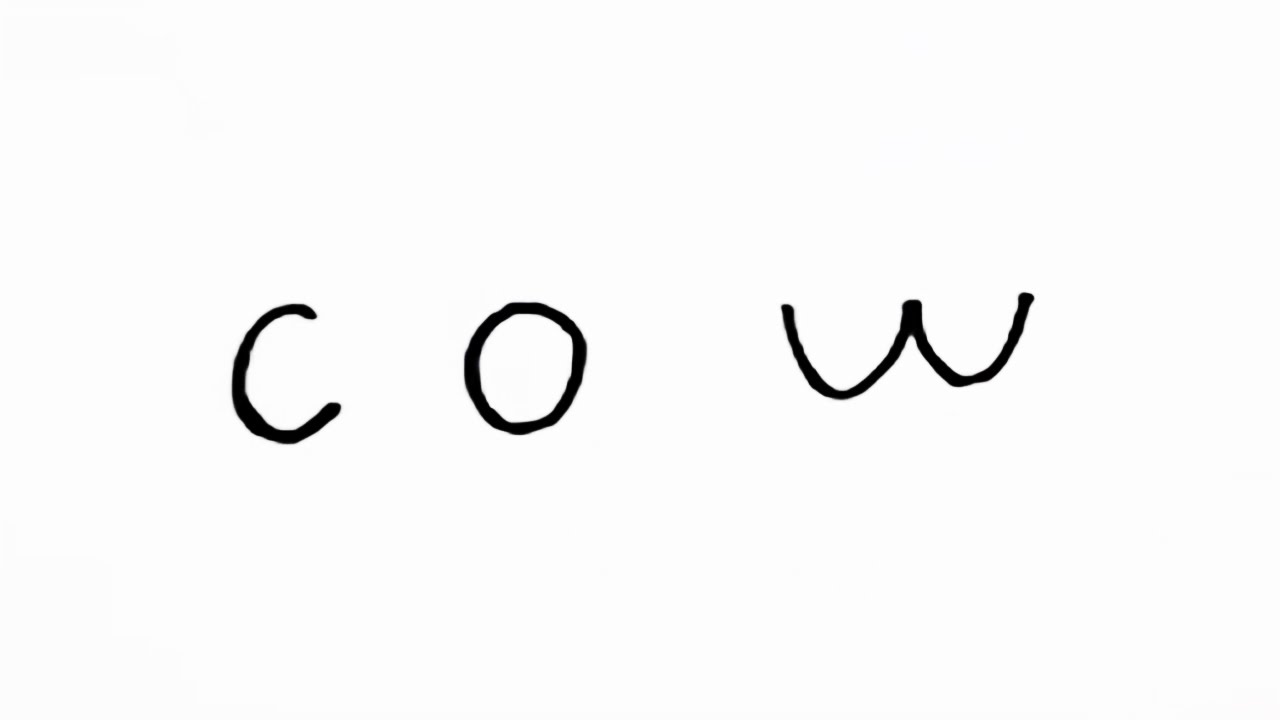 1280x720 How To Draw A Cow Using The Word Cow