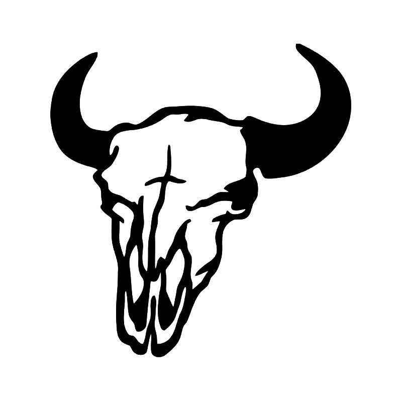 800x800 Longhorn Cattle Skull Vinyl Sticker