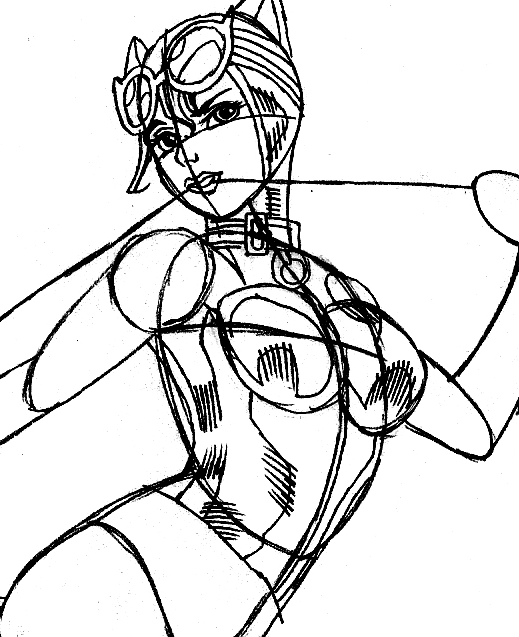 519x637 How To Draw Dc Comics Catwoman With Easy Step