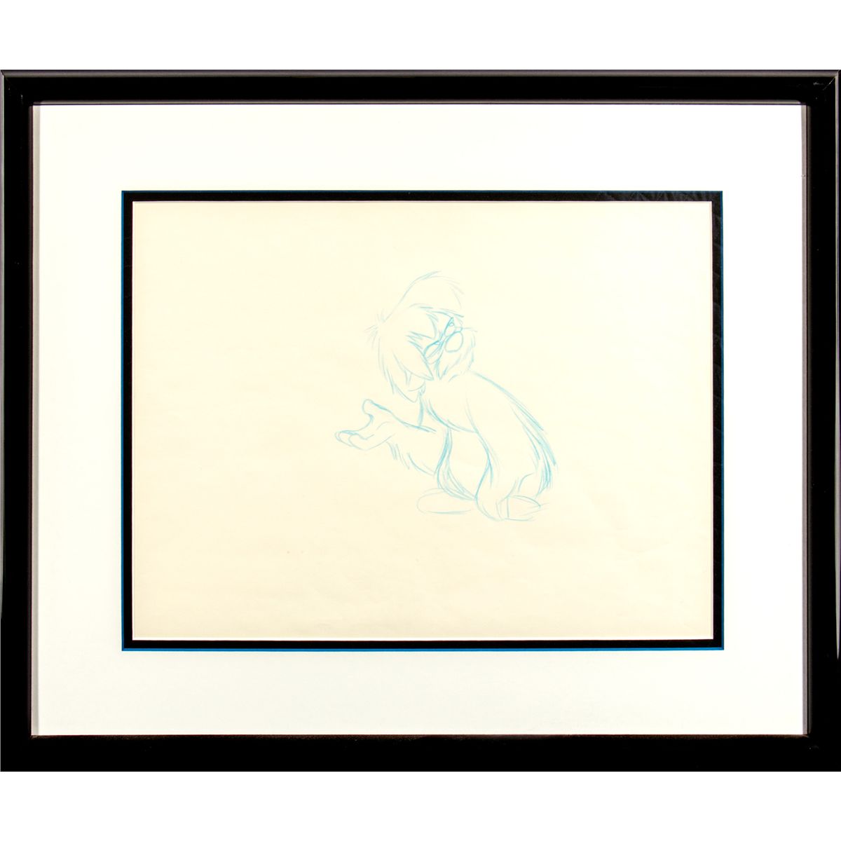 1200x1200 Original Blue Line Drawing Of Gurgi From The Black Cauldron