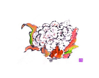 340x270 cauliflower painting etsy