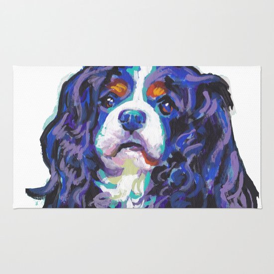 550x550 Tri Color Cavalier King Charles Spaniel Dog Bright Colorful Pop