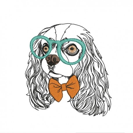 458x458 Embroidery Design Dog Cavalier King Charles