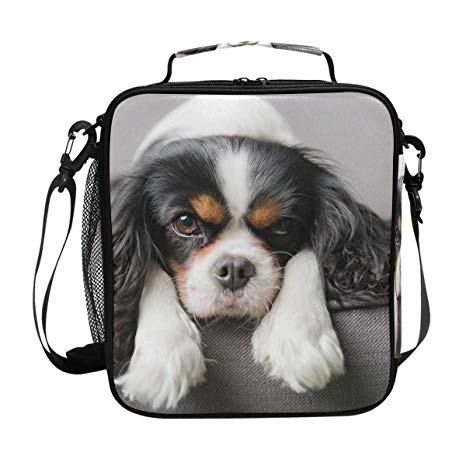 466x466 Cavalier King Charles Spaniel Dog Lunch Box Tote