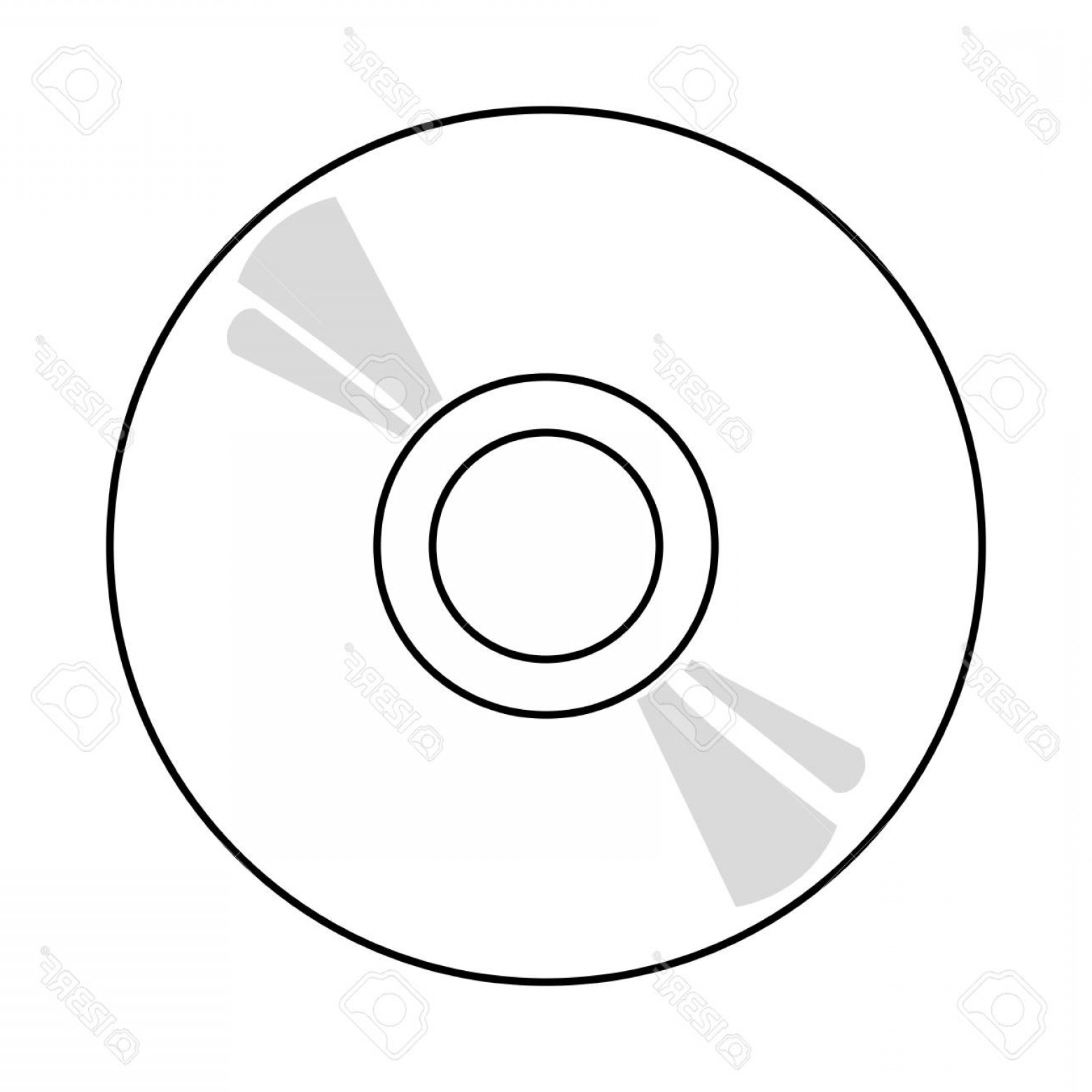 1560x1560 Photostock Vector Black And Grey Cd Vector Illustration Isolated