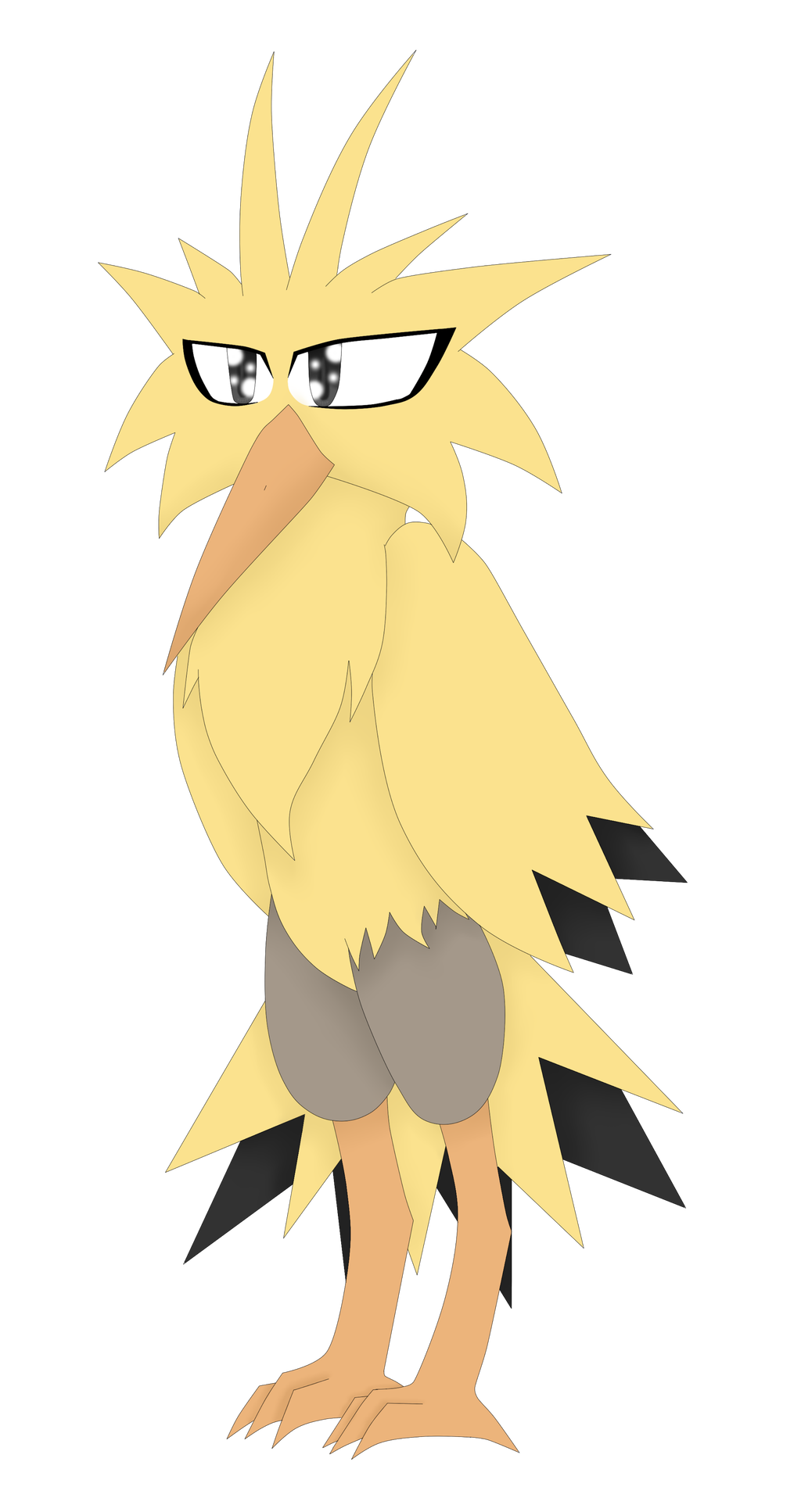 1024x1934 legendary pokemon drawing's zapdos