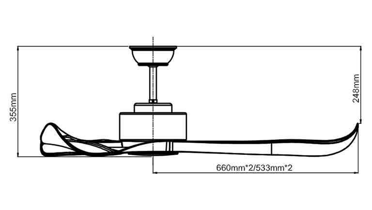768x434 Fanco E Trinity Acrylic Ceiling Fan