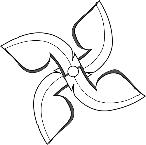500x496 Thai Ceiling Fan Vector Image